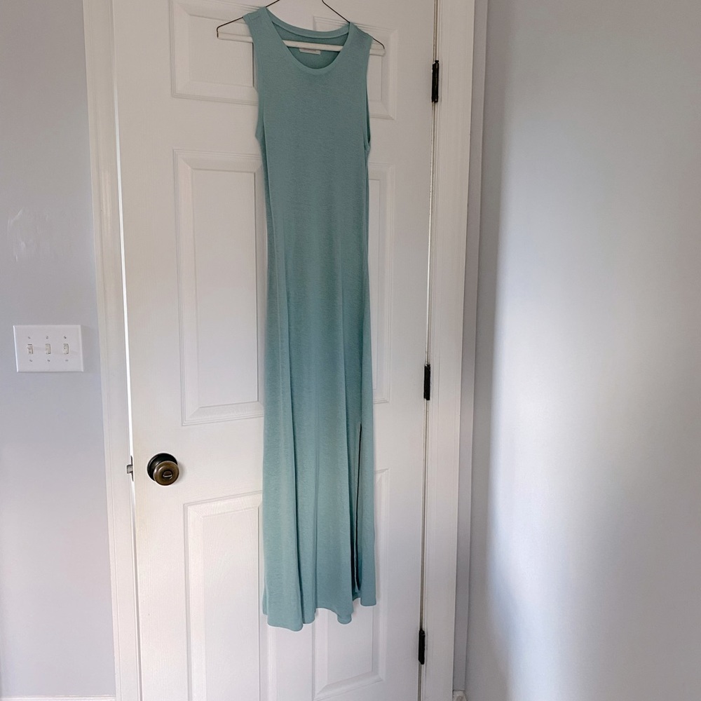 Outerknown Neptune maxi dress-seafoam color